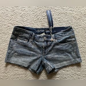 American Eagle size 6 shortie (AE sparkle shortie) with silver glitter